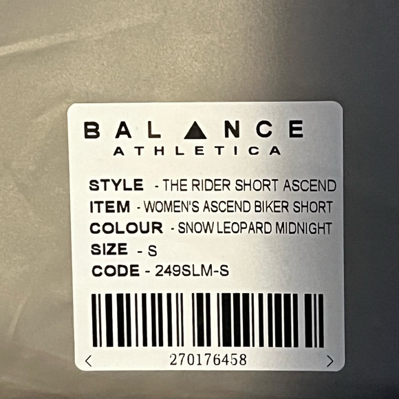 Balance Athletica Ascend Biker Shorts - Snow Leopard - Picture 4 of 5